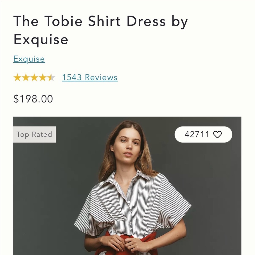 Anthropologie Tobie Dress- worn for one season